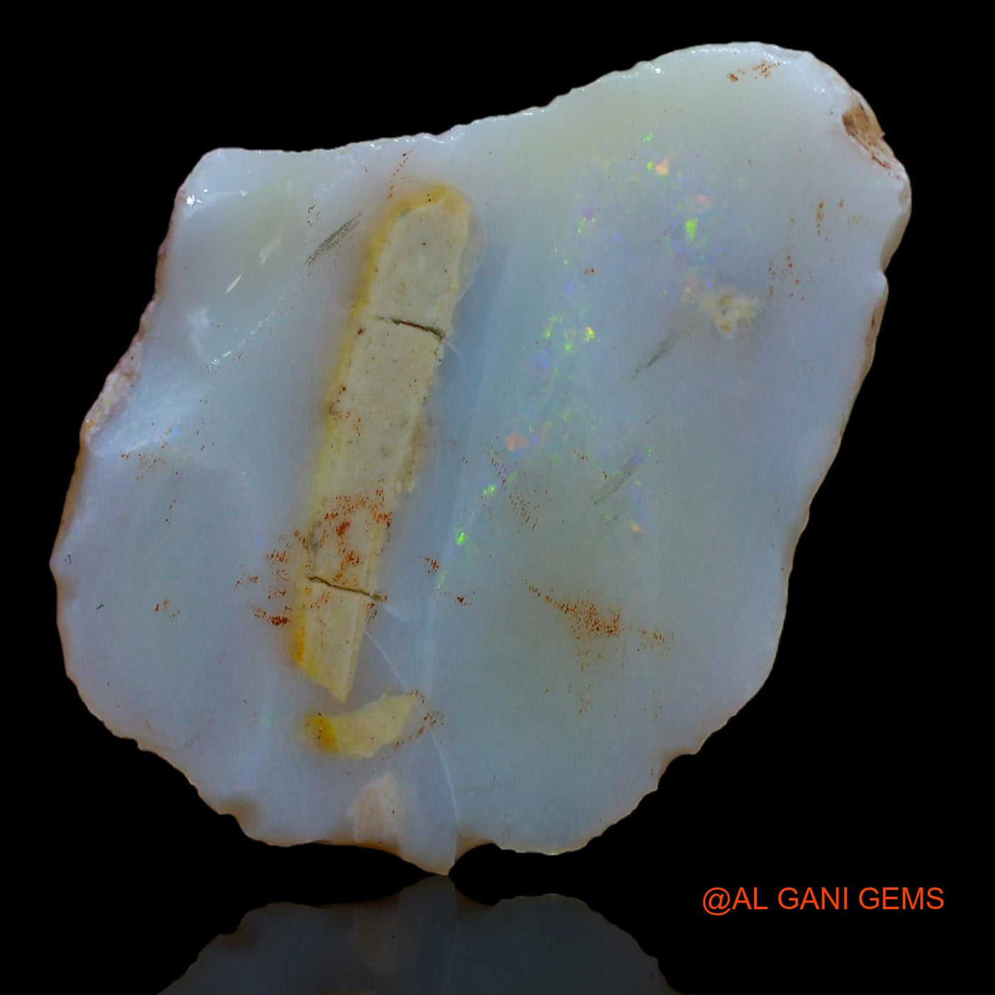 Natural Fire Opal Gemstone 19.00 Cts Loose Fancy Rough From Australia 28x21x7 mm RA-444