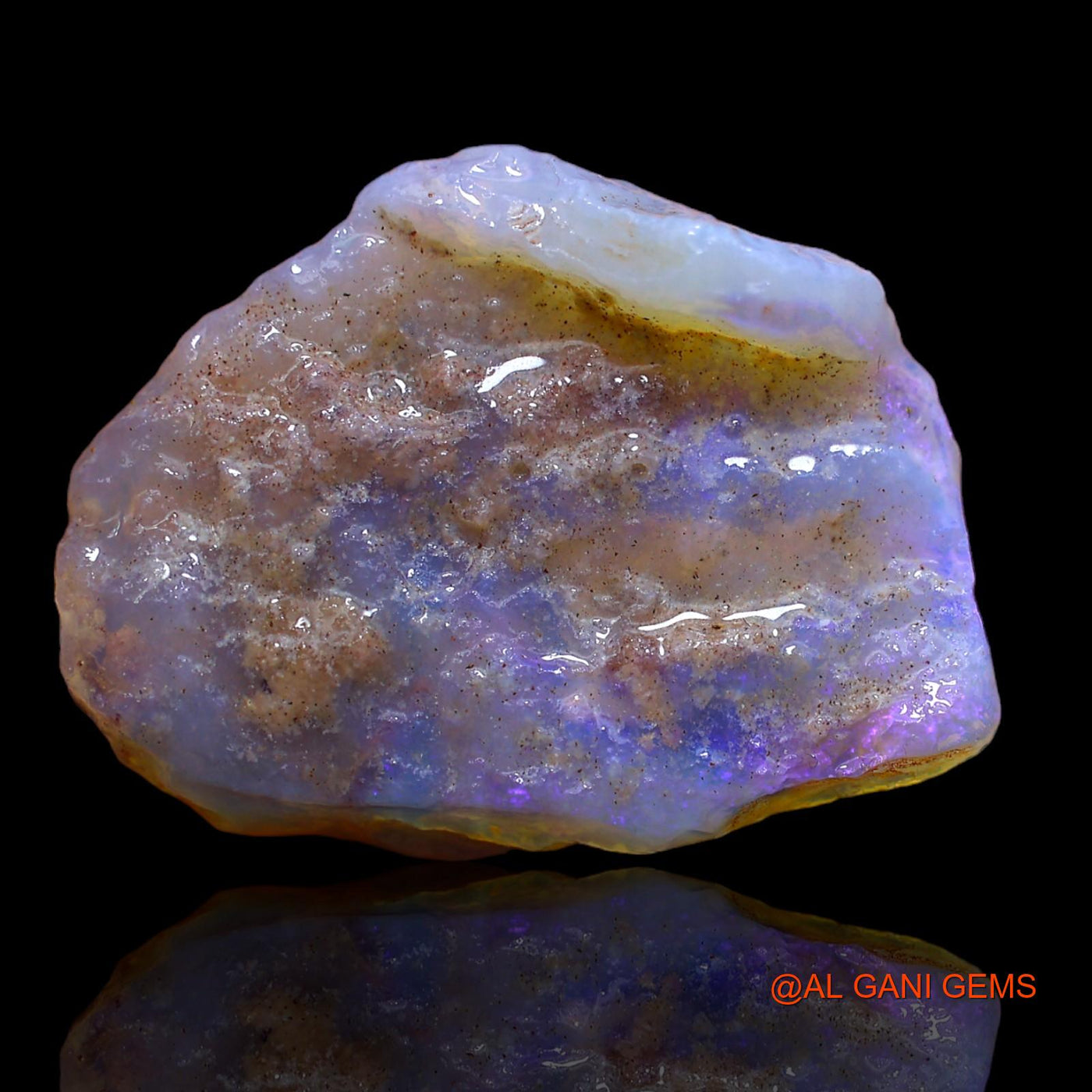 Natural Fire Opal Gemstone 20.25 Cts Loose Fancy Rough From Australia 26x20x7 mm RA-456