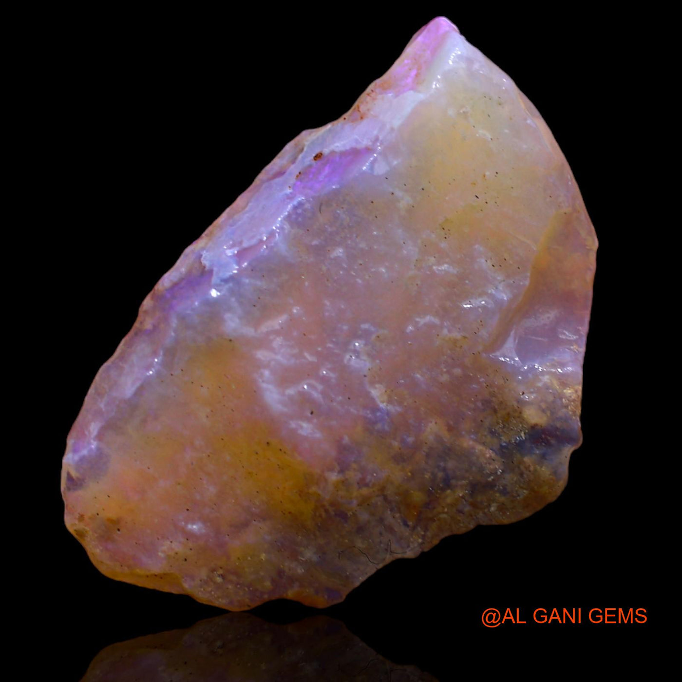 Natural Fire Opal Gemstone 14.70 Cts Loose Fancy Rough From Australia 27x19x6 mm RA-475