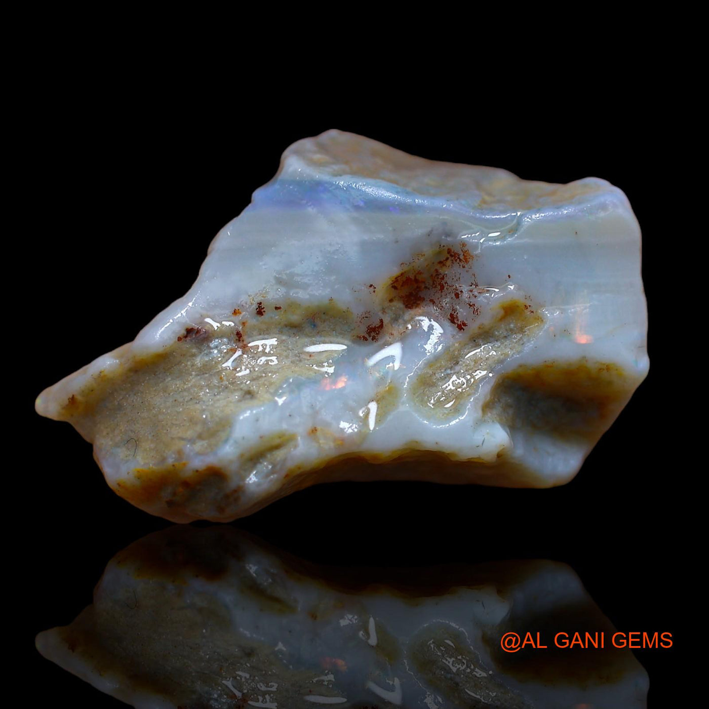 Natural Untreated Fire Opal Loose Gemstone Fancy Rough From Australia 40.00 Cts 32x20x14 mm RA-500