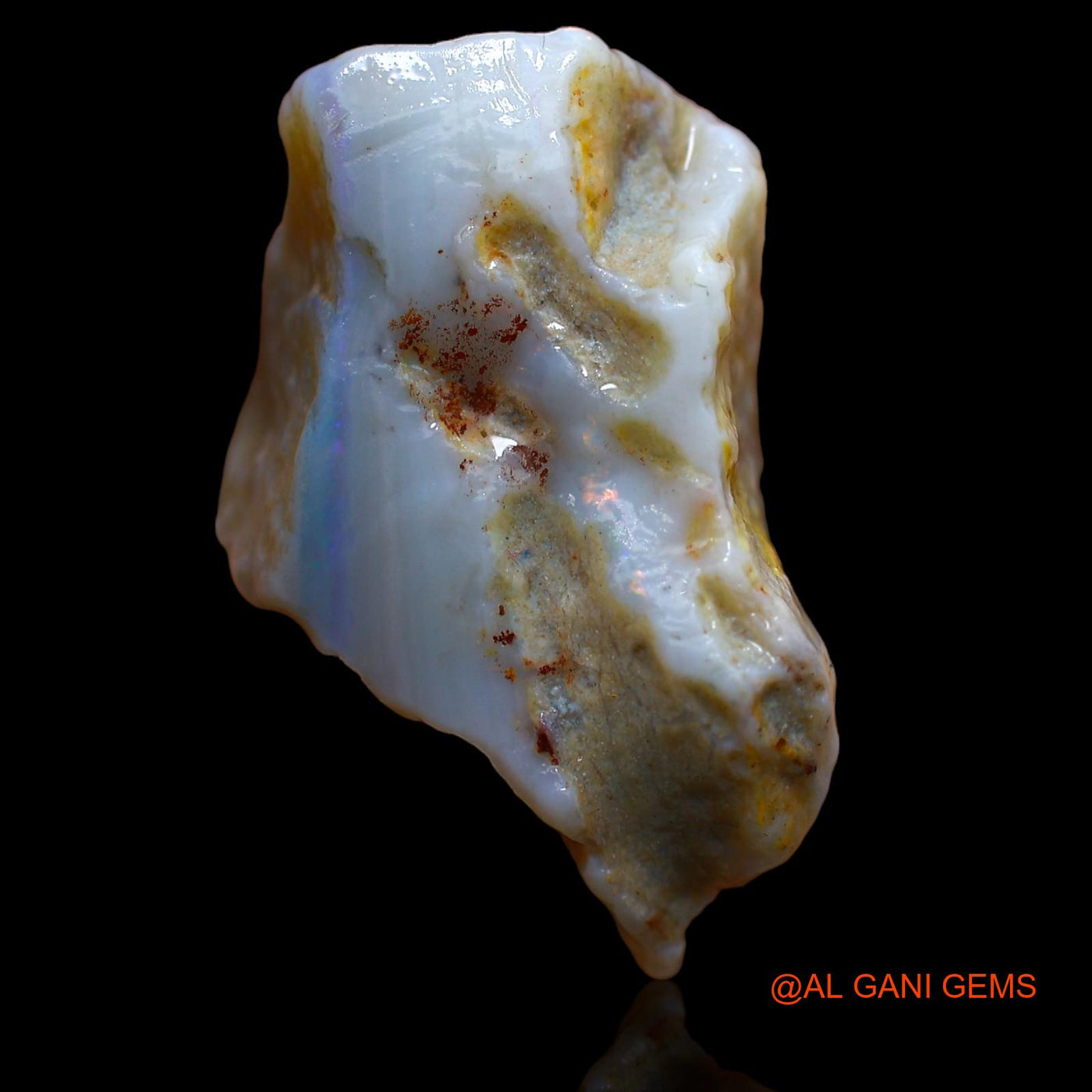 Natural Untreated Fire Opal Loose Gemstone Fancy Rough From Australia 40.00 Cts 32x20x14 mm RA-500