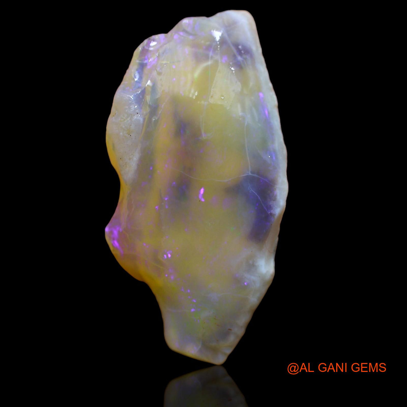 Natural Untreated Fire Opal Loose Gemstone Fancy Rough From Australia 21.00 Cts 34x17x7 mm RA-505
