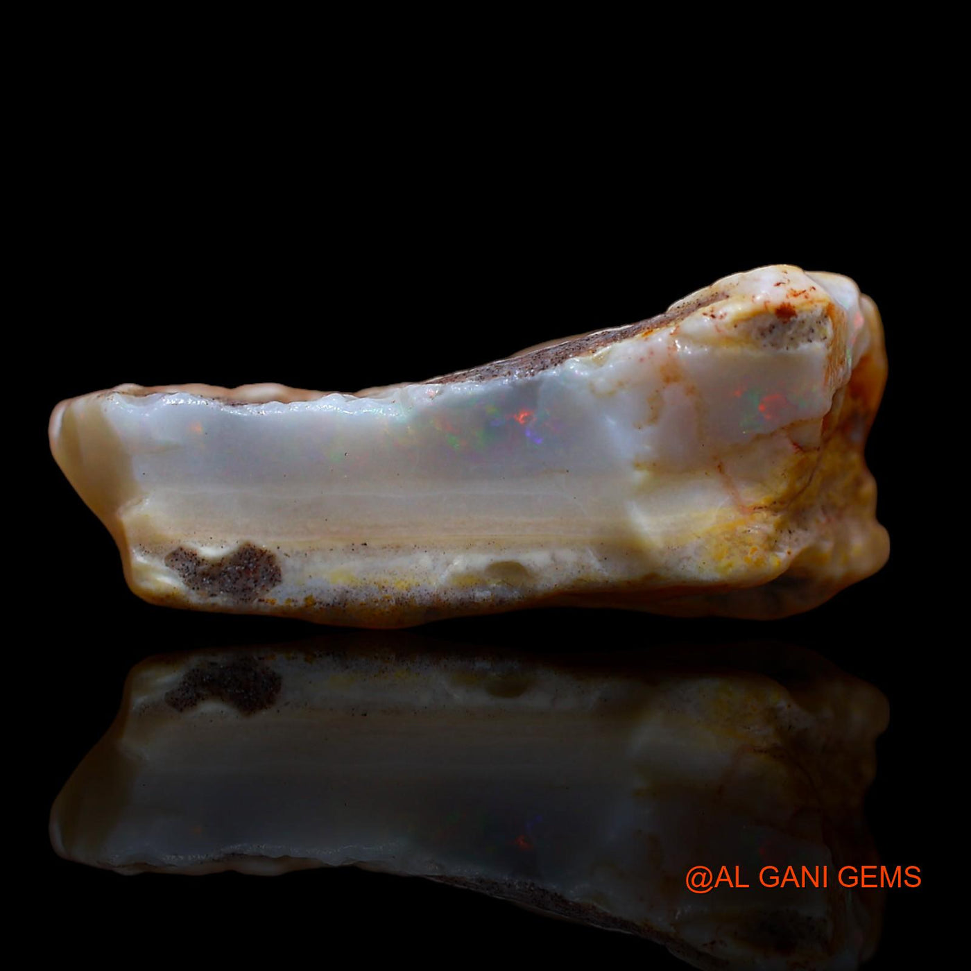 23.00 Cts Natural Australian Fire Opal Loose Gemstone Fancy Rough 25x21x9 mm RA-508