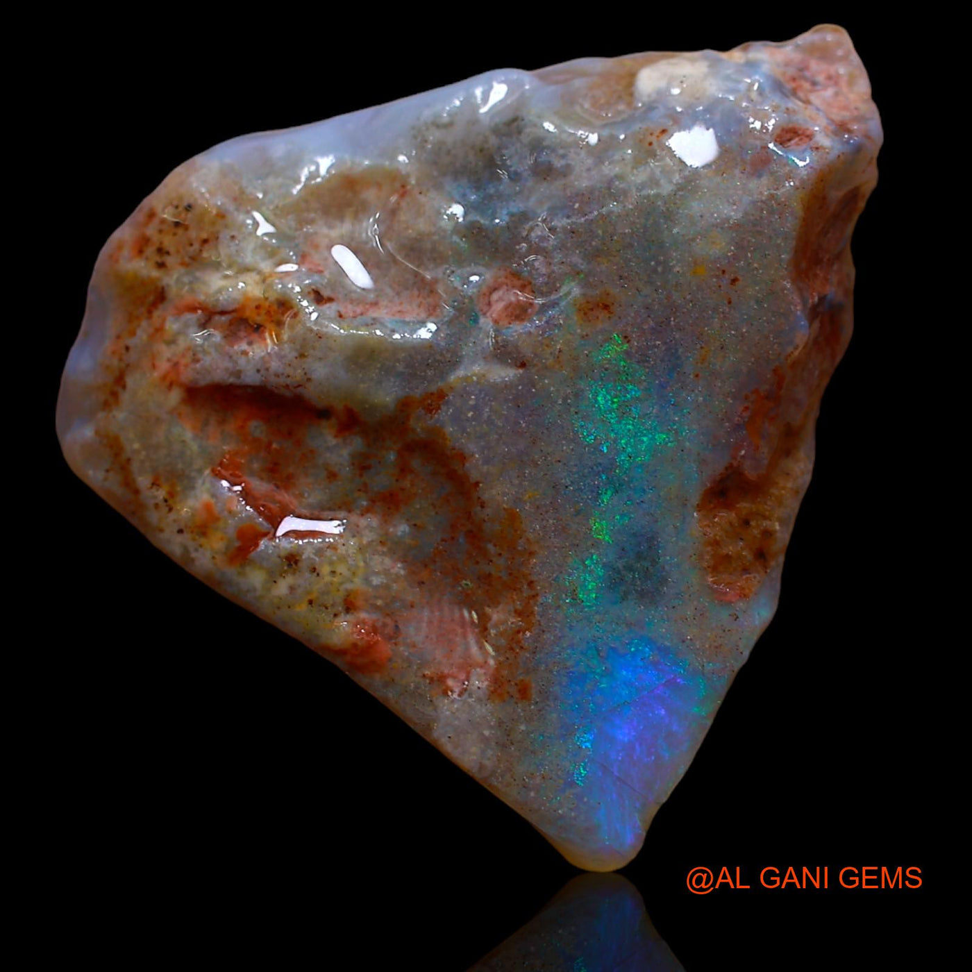 21.00 Cts Natural Australian Fire Opal Loose Gemstone Fancy Rough 28x24x5 mm RA-509