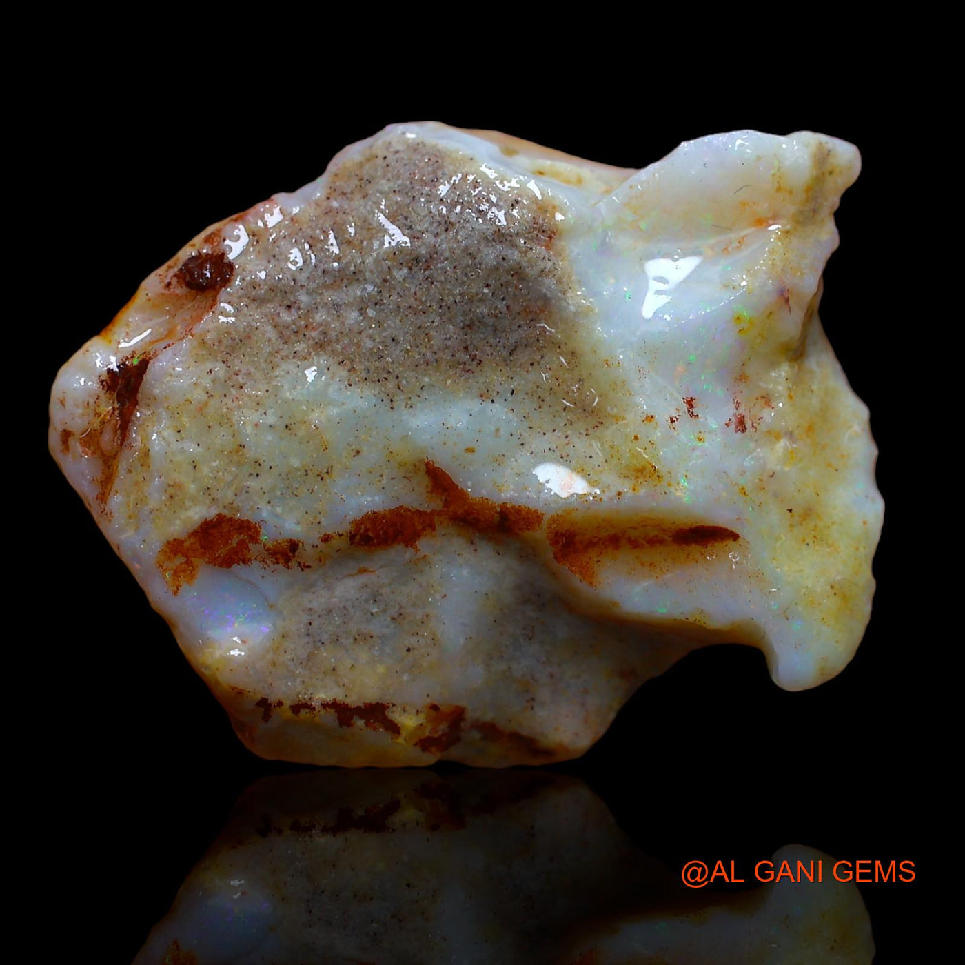 30.00 Cts Natural Australian Fire Opal Loose Gemstone Fancy Rough 30x24x9 mm RA-516