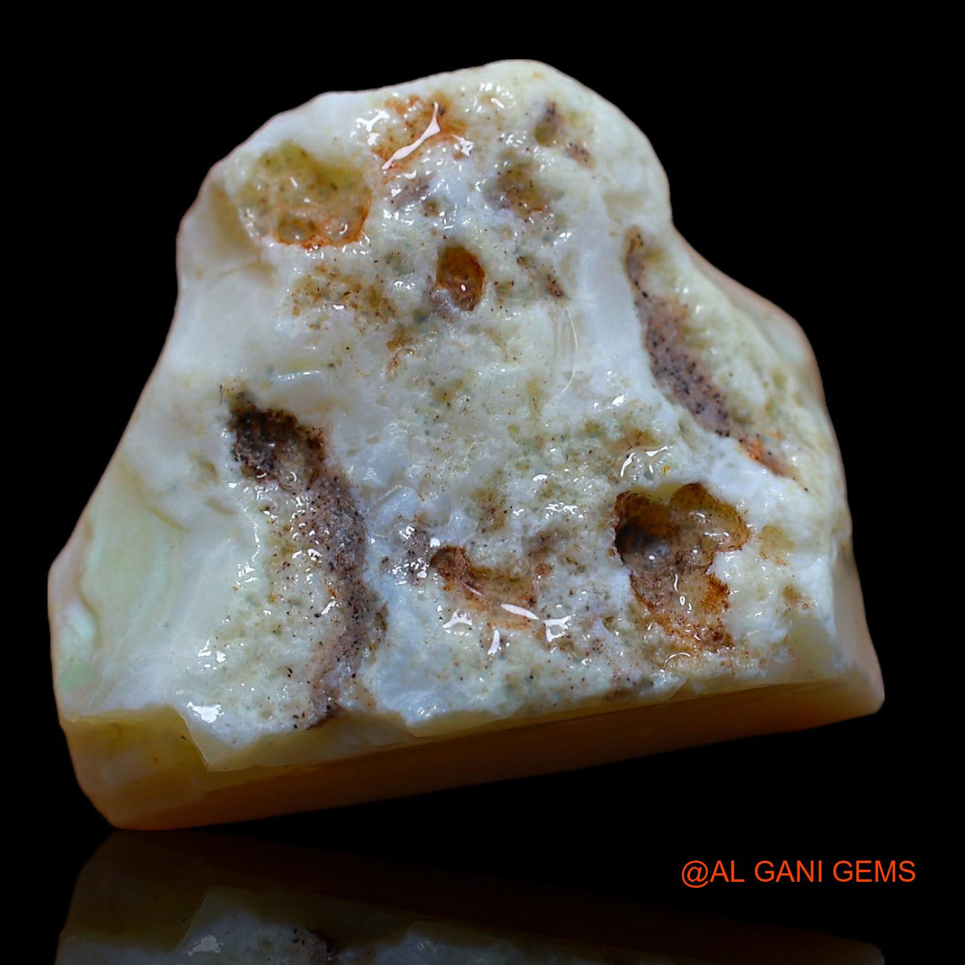 Natural Untreated Fire Opal Loose Gemstone Fancy Rough From Australia 45.00 Cts 26x23x14 mm RA-526