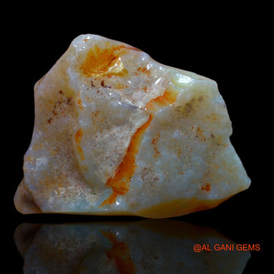 Natural Untreated Fire Opal Loose Gemstone Fancy Rough From Australia 30.00 Cts 30x23x9 mm RA-530