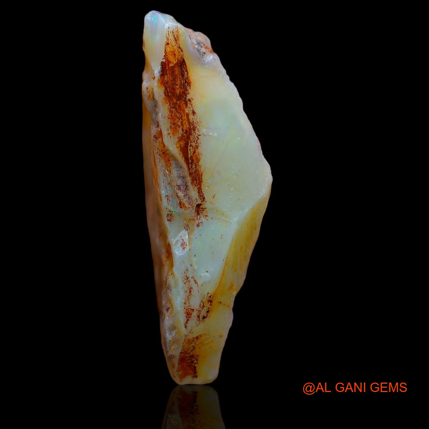 Natural Untreated Fire Opal Loose Gemstone Fancy Rough From Australia 30.00 Cts 30x23x9 mm RA-530