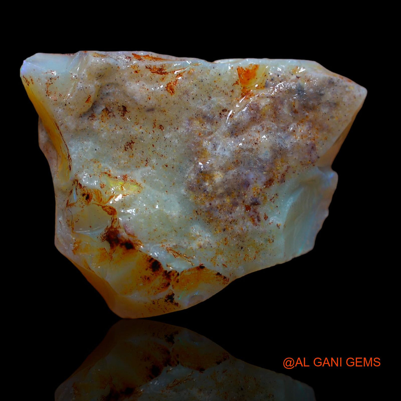 Natural Untreated Fire Opal Loose Gemstone Fancy Rough From Australia 30.00 Cts 30x23x9 mm RA-530