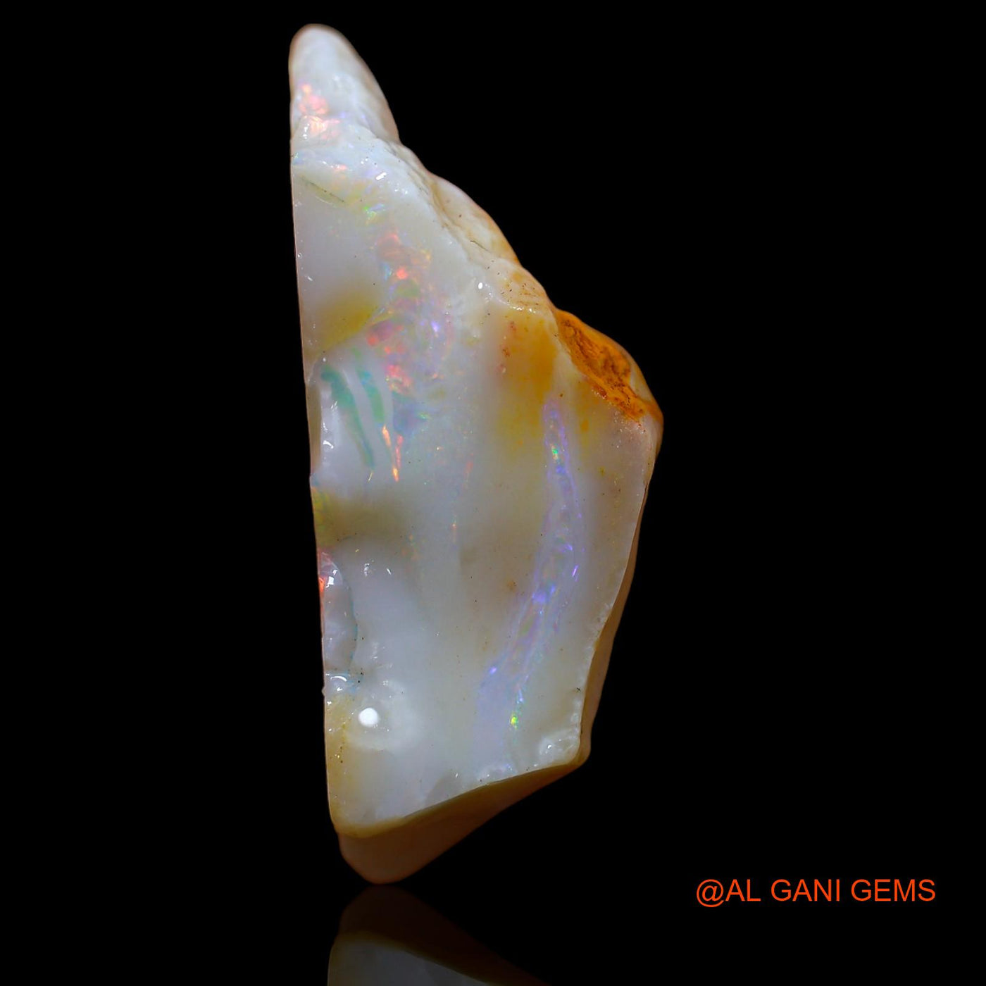 Natural Fire Opal Gemstone 32.00 Cts Loose Fancy Rough From Australia 32x19x13 mm RA-531