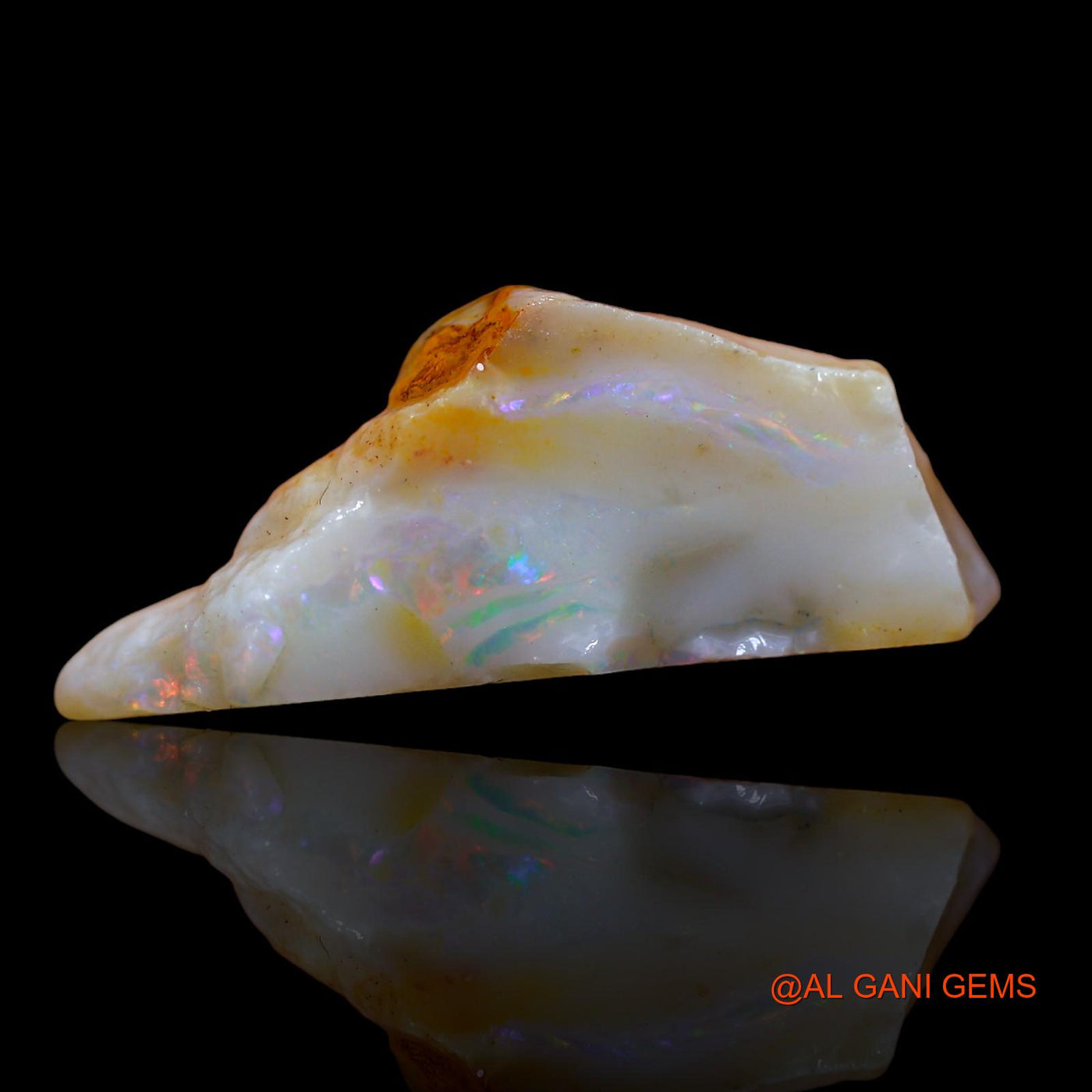 Natural Fire Opal Gemstone 32.00 Cts Loose Fancy Rough From Australia 32x19x13 mm RA-531