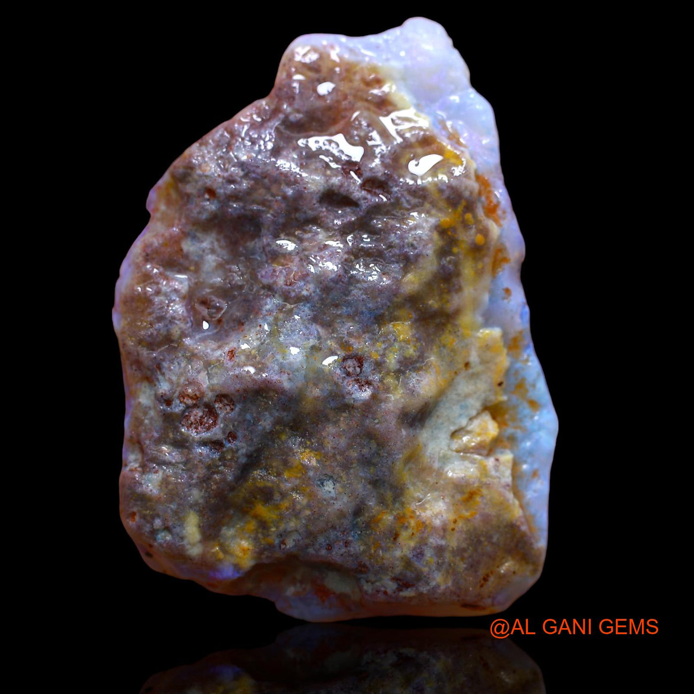 62.00 Cts Natural Australian Fire Opal Loose Gemstone Fancy Rough 41x30x9 mm RA-549