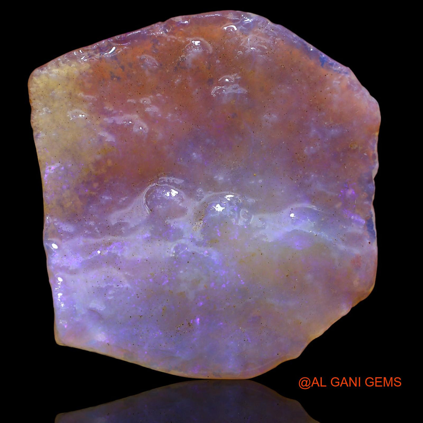 29.00 Cts Natural Australian Fire Opal Fancy Rough Loose Gemstone For Jewelry 37x35x3 mm RA-550