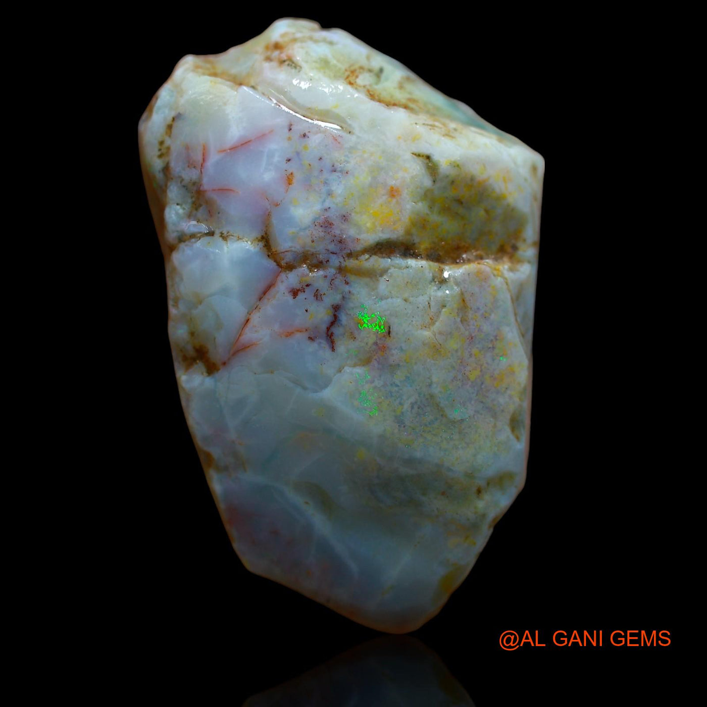 Natural Fire Opal Gemstone 59.60 Cts Loose Fancy Rough From Australia 37x24x11 mm RA-566