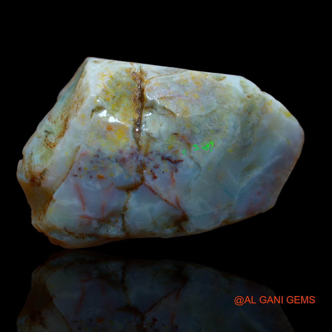 Natural Fire Opal Gemstone 59.60 Cts Loose Fancy Rough From Australia 37x24x11 mm RA-566