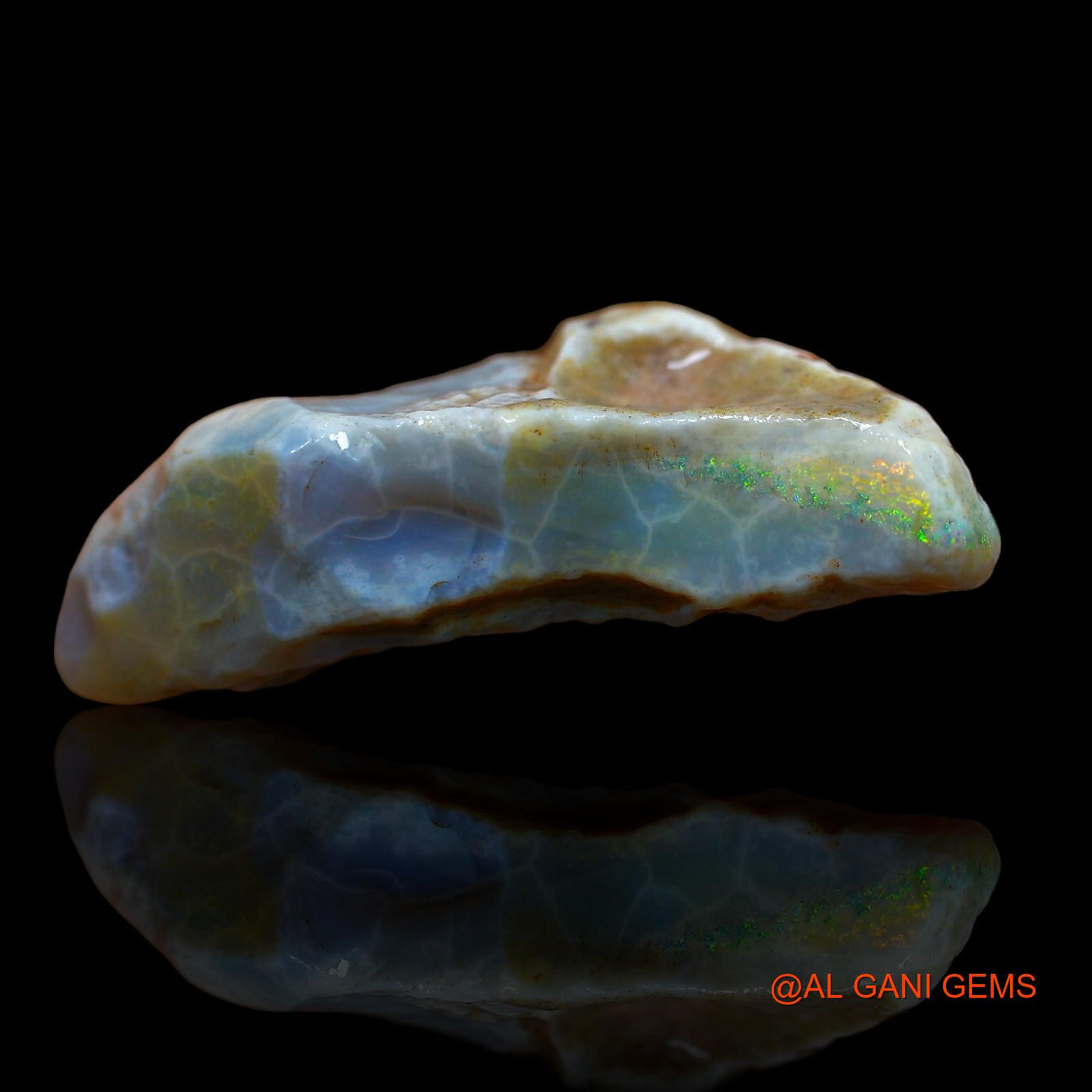 39.30 Cts Natural Australian Fire Opal Loose Gemstone Fancy Rough 36x20x10 mm RA-567