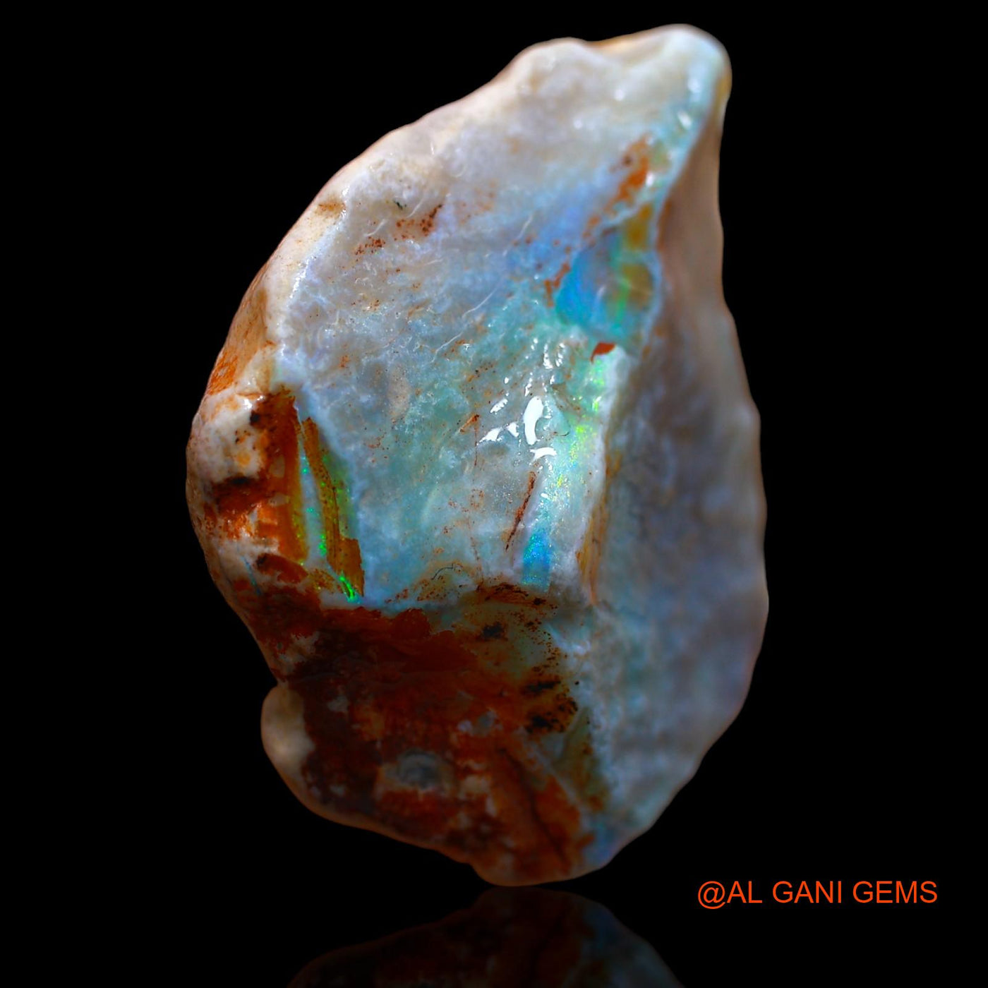 Natural Untreated Fire Opal Loose Gemstone Fancy Rough From Australia 49.30 Cts 28x28x13 mm RA-568