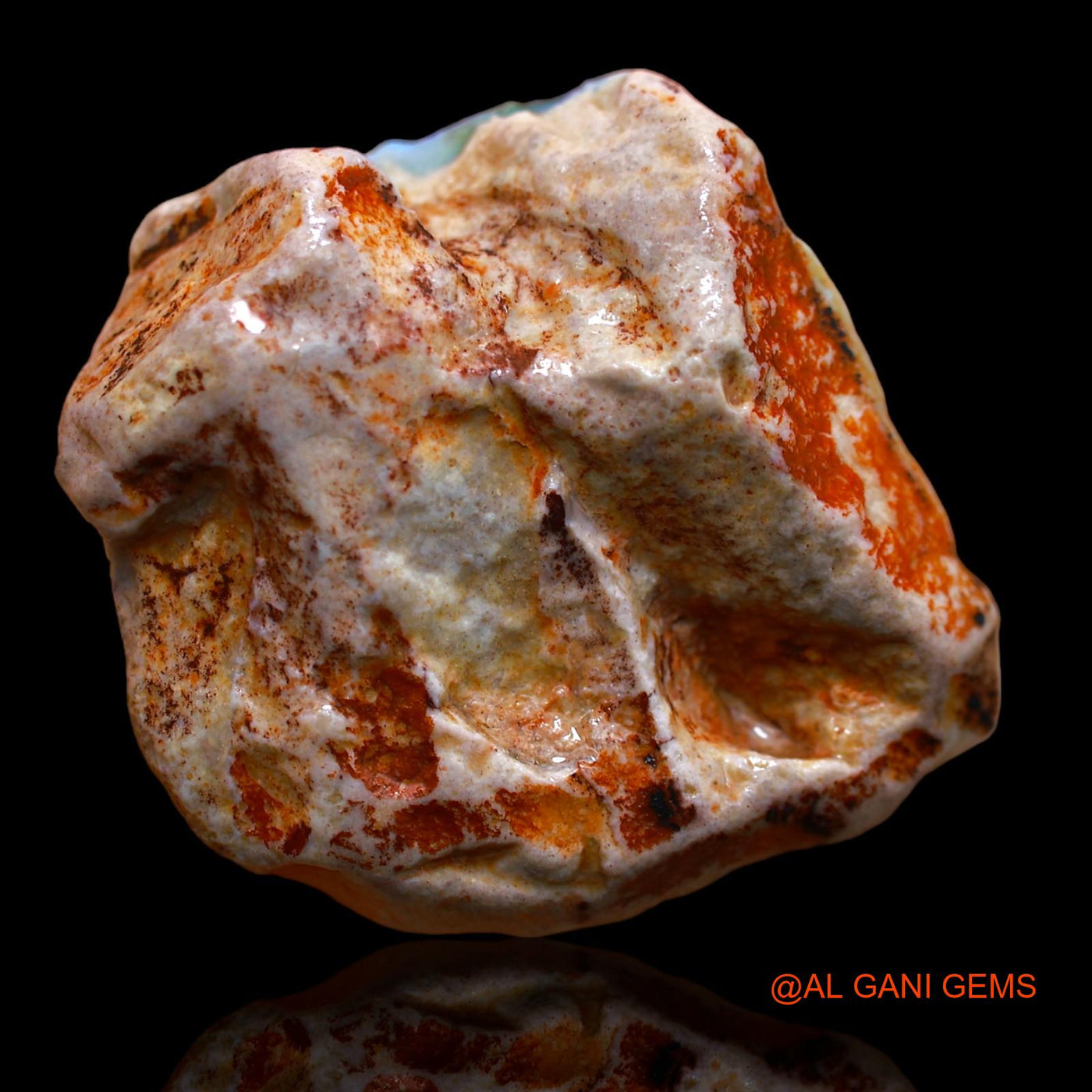 Natural Untreated Fire Opal Loose Gemstone Fancy Rough From Australia 49.30 Cts 28x28x13 mm RA-568
