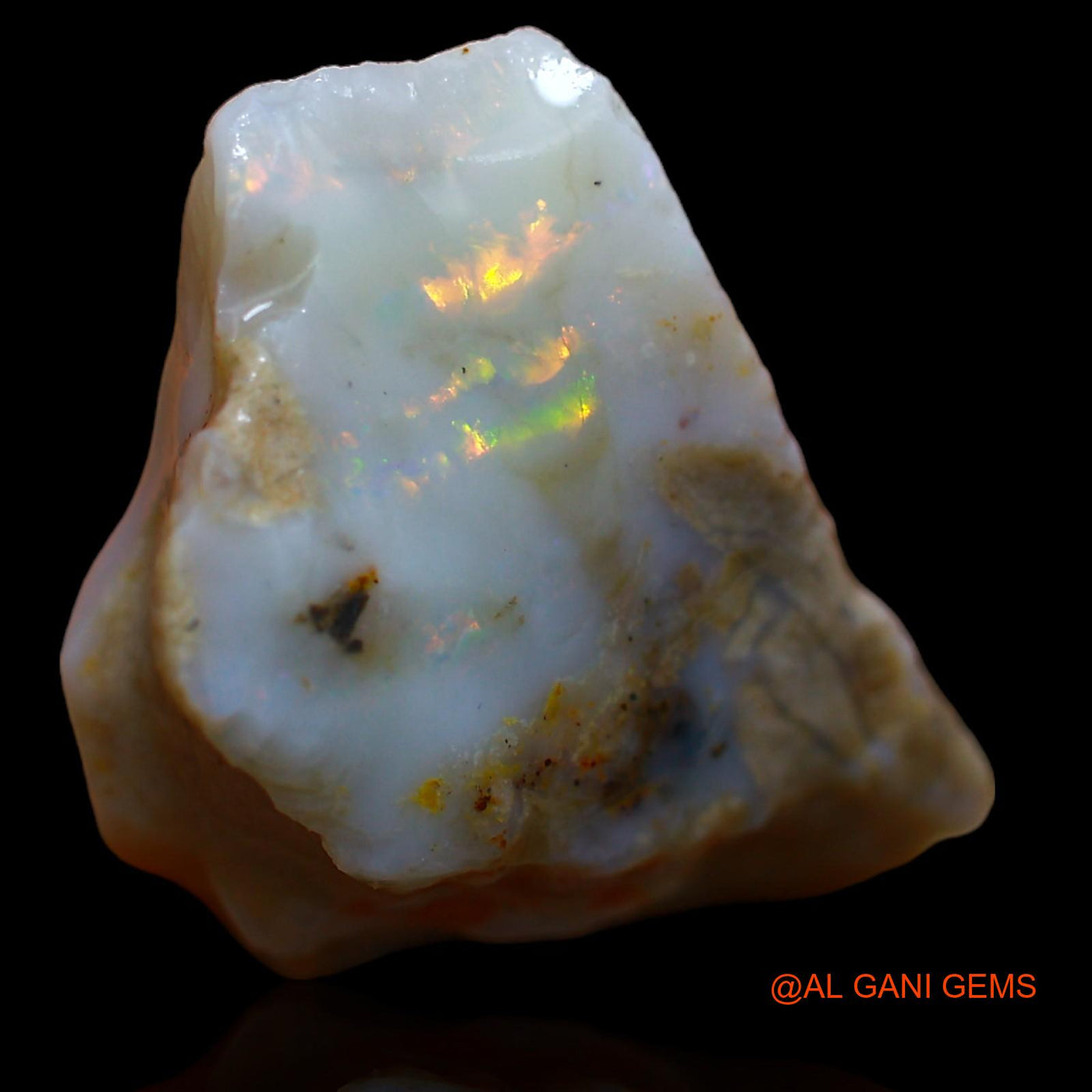 Natural Untreated Fire Opal Loose Gemstone Fancy Rough From Australia 52.00 Cts 34x19x16 mm RA-570