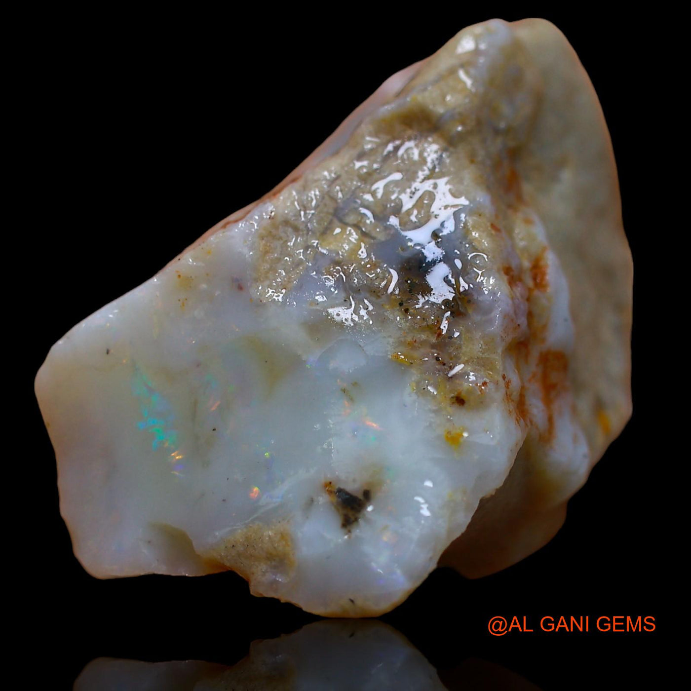 Natural Untreated Fire Opal Loose Gemstone Fancy Rough From Australia 52.00 Cts 34x19x16 mm RA-570