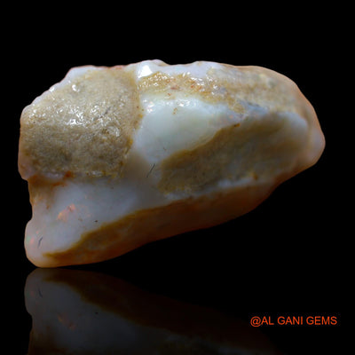 Natural Untreated Fire Opal Loose Gemstone Fancy Rough From Australia 52.00 Cts 34x19x16 mm RA-570