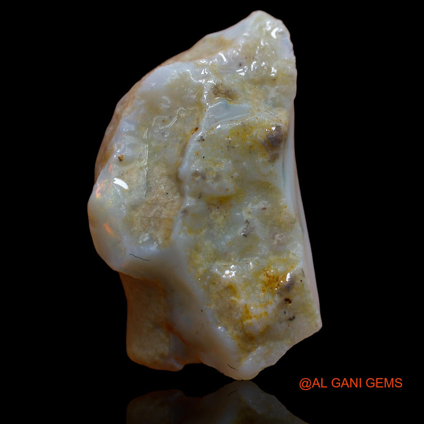 Natural Untreated Fire Opal Loose Gemstone Fancy Rough From Australia 52.00 Cts 34x19x16 mm RA-570