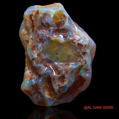 49.10 Cts Natural Australian Fire Opal Fancy Rough Loose Gemstone For Jewelry 37x28x8 mm RA-576