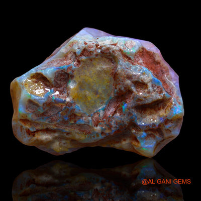 49.10 Cts Natural Australian Fire Opal Fancy Rough Loose Gemstone For Jewelry 37x28x8 mm RA-576