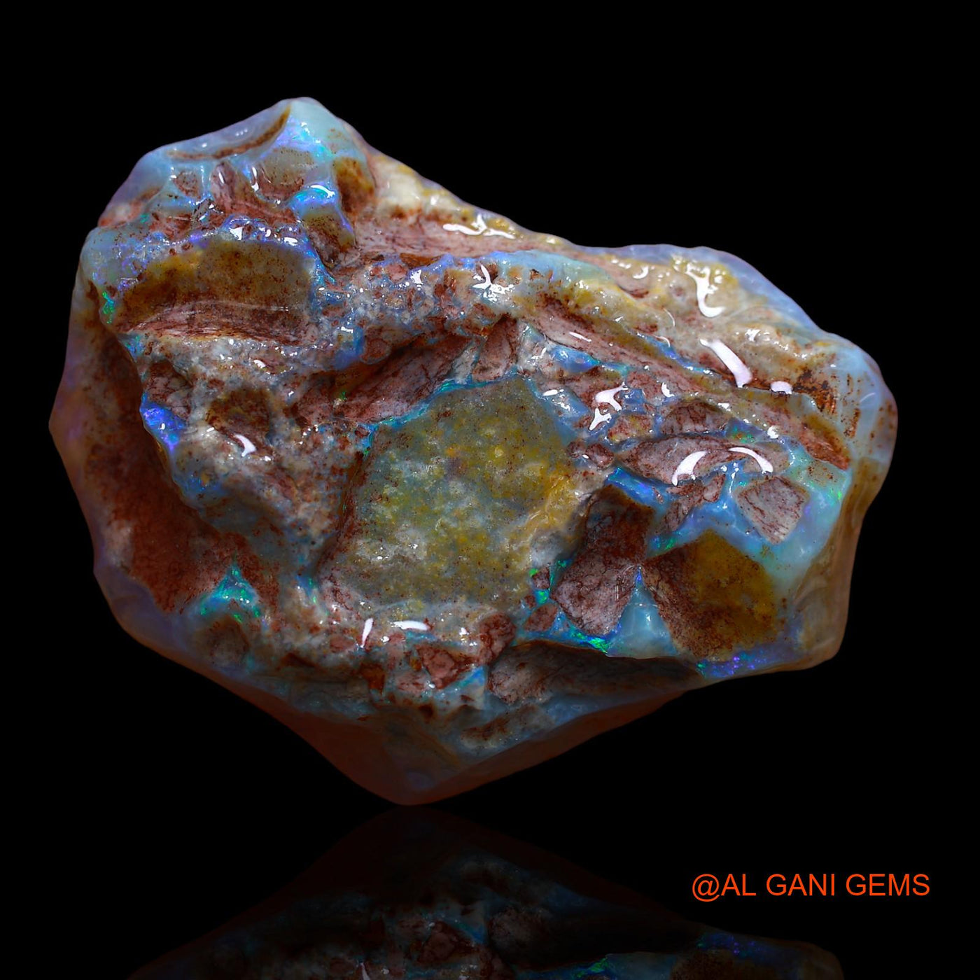 49.10 Cts Natural Australian Fire Opal Fancy Rough Loose Gemstone For Jewelry 37x28x8 mm RA-576