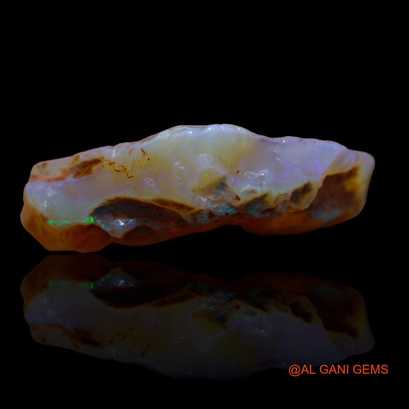 49.10 Cts Natural Australian Fire Opal Fancy Rough Loose Gemstone For Jewelry 37x28x8 mm RA-576