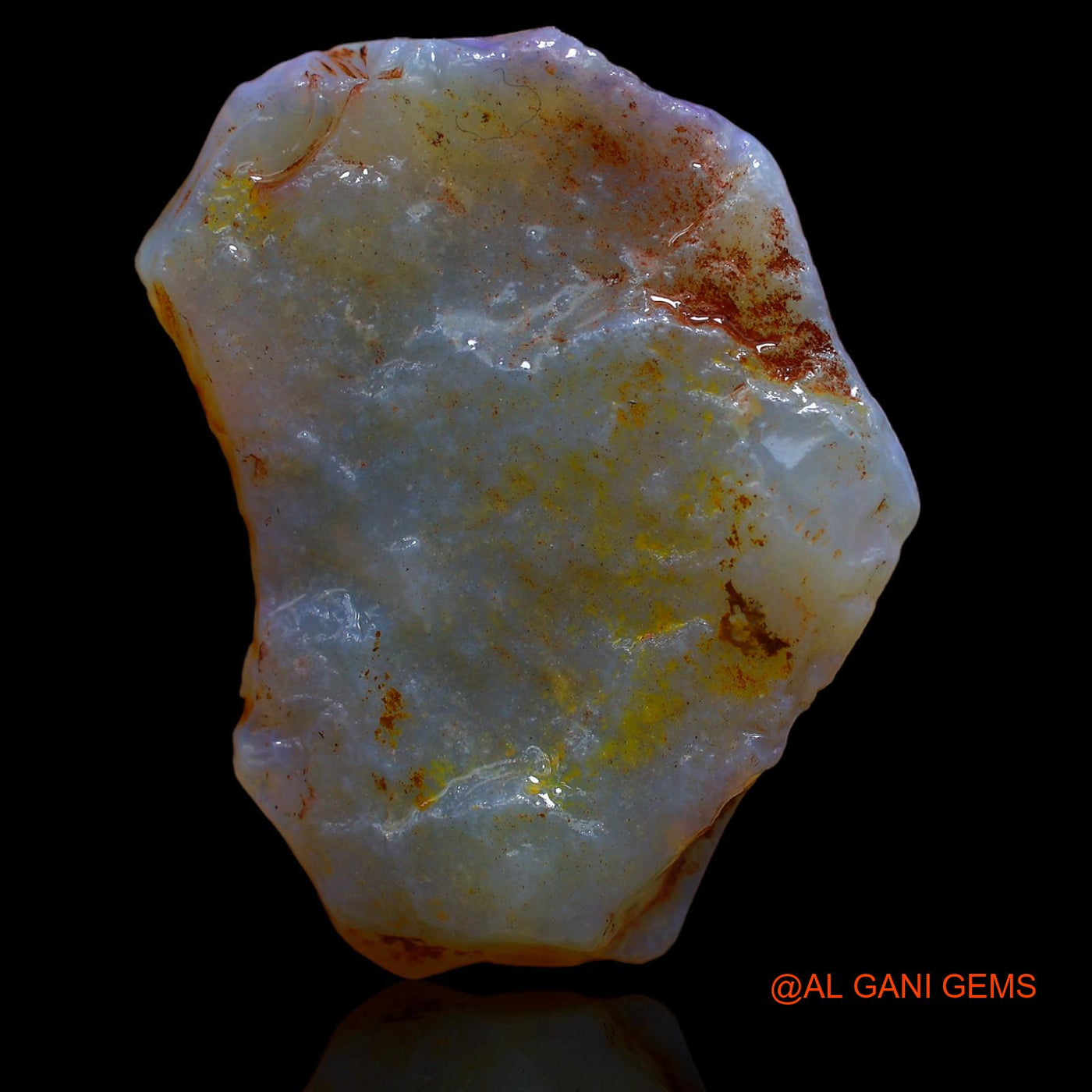 49.10 Cts Natural Australian Fire Opal Fancy Rough Loose Gemstone For Jewelry 37x28x8 mm RA-576