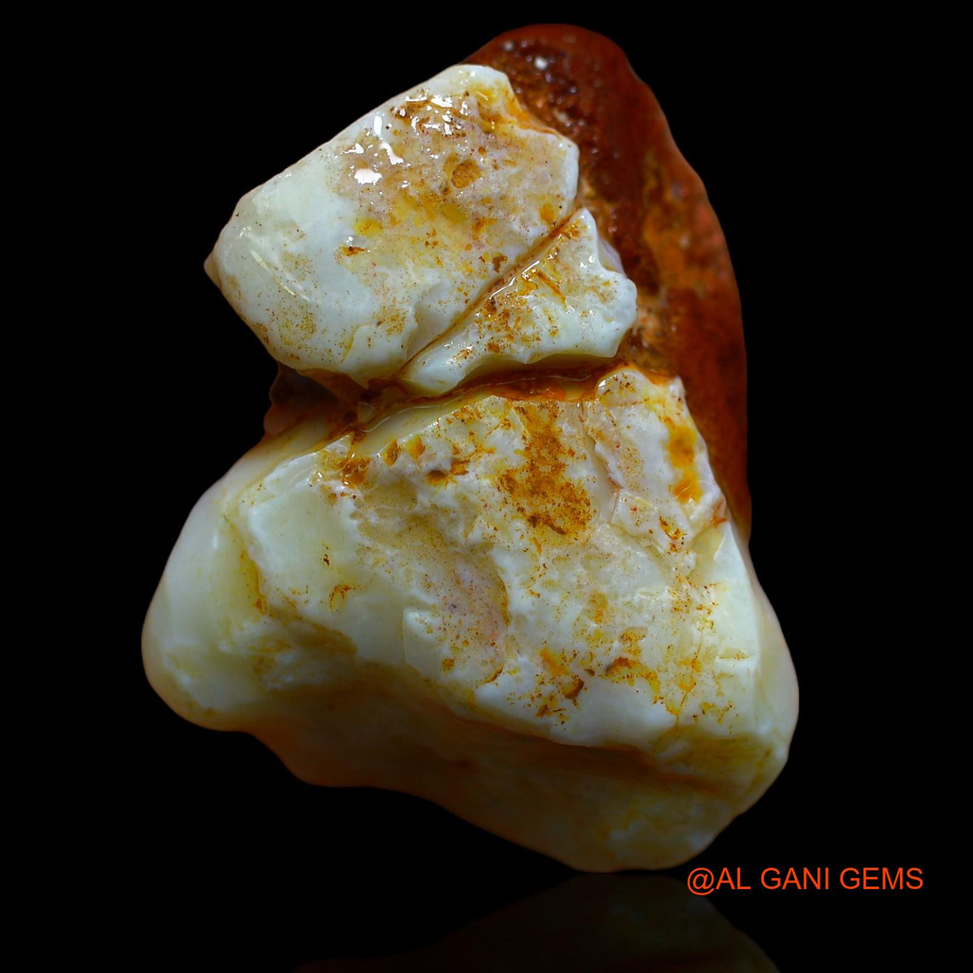 Natural Untreated Fire Opal Loose Gemstone Fancy Rough From Australia 55.60 Cts 36x27x12 mm RA-579