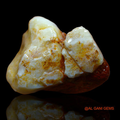 Natural Untreated Fire Opal Loose Gemstone Fancy Rough From Australia 55.60 Cts 36x27x12 mm RA-579