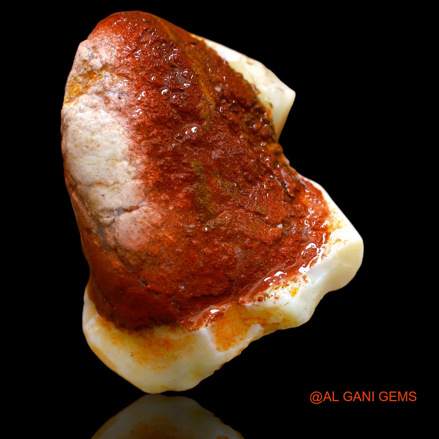 Natural Untreated Fire Opal Loose Gemstone Fancy Rough From Australia 55.60 Cts 36x27x12 mm RA-579