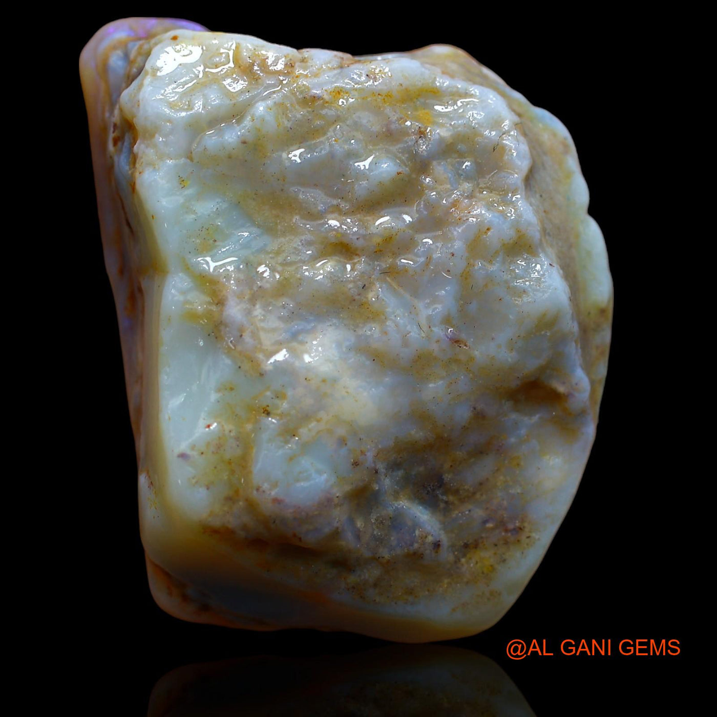 Natural Untreated Fire Opal Loose Gemstone Fancy Rough From Australia 75.65 Cts 34x29x11 mm RA-588