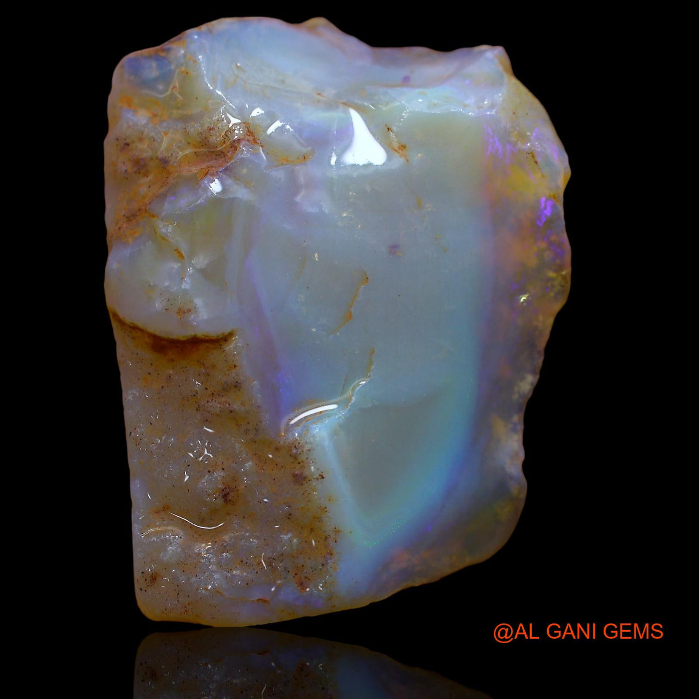112.00 Cts Natural Australian Fire Opal Loose Gemstone Fancy Rough 43x32x13 mm RA-591