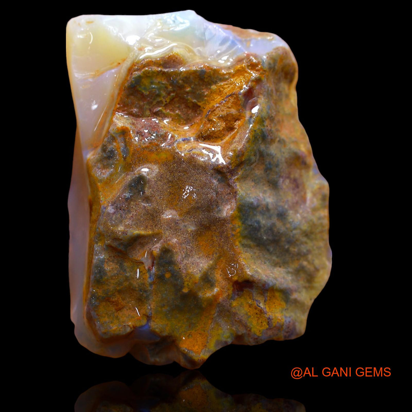 112.00 Cts Natural Australian Fire Opal Loose Gemstone Fancy Rough 43x32x13 mm RA-591