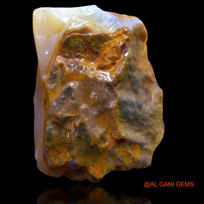 112.00 Cts Natural Australian Fire Opal Loose Gemstone Fancy Rough 43x32x13 mm RA-591