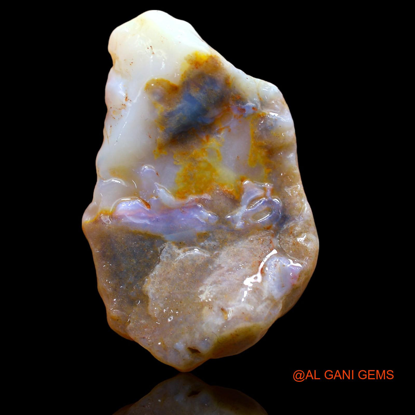 65.25 Cts Natural Australian Fire Opal Loose Gemstone Fancy Rough 48x30x10 mm RA-597