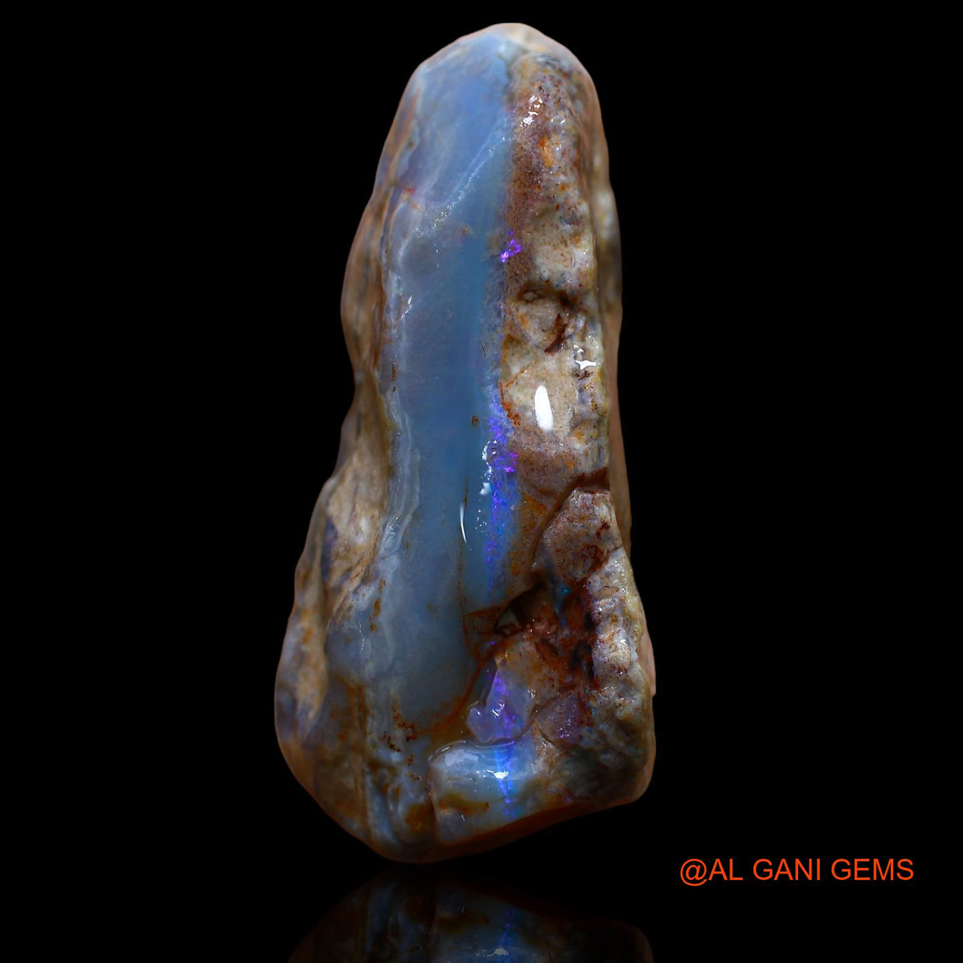 Natural Fire Opal Gemstone 152.85 Cts Loose Fancy Rough From Australia 52x31x19 mm RA-598