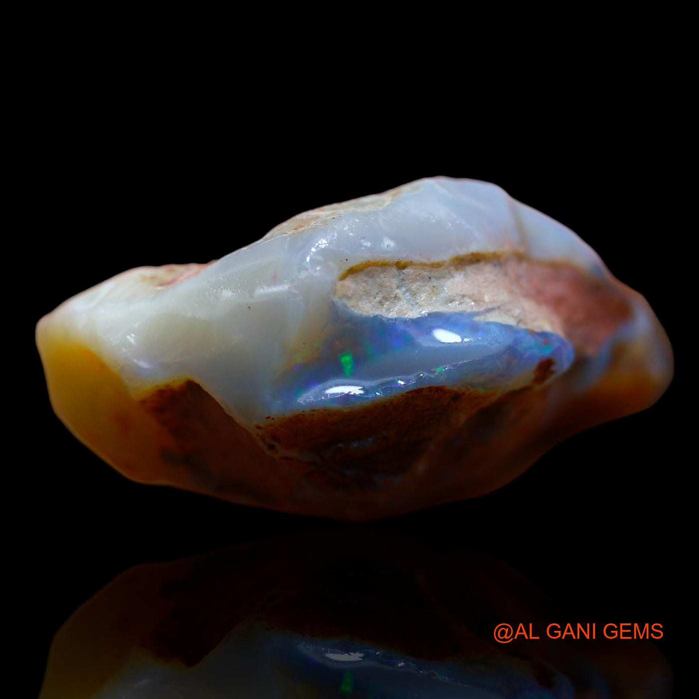 182.35 Cts Natural Australian Fire Opal Fancy Rough Loose Gemstone For Jewelry 54x38x18 mm RA-613