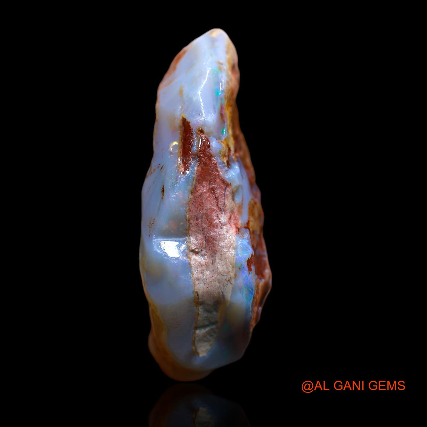 182.35 Cts Natural Australian Fire Opal Fancy Rough Loose Gemstone For Jewelry 54x38x18 mm RA-613