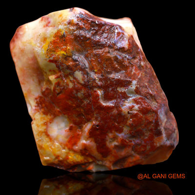 Natural Untreated Fire Opal Loose Gemstone Fancy Rough From Australia 186.15 Cts 44x37x14 mm RA-616