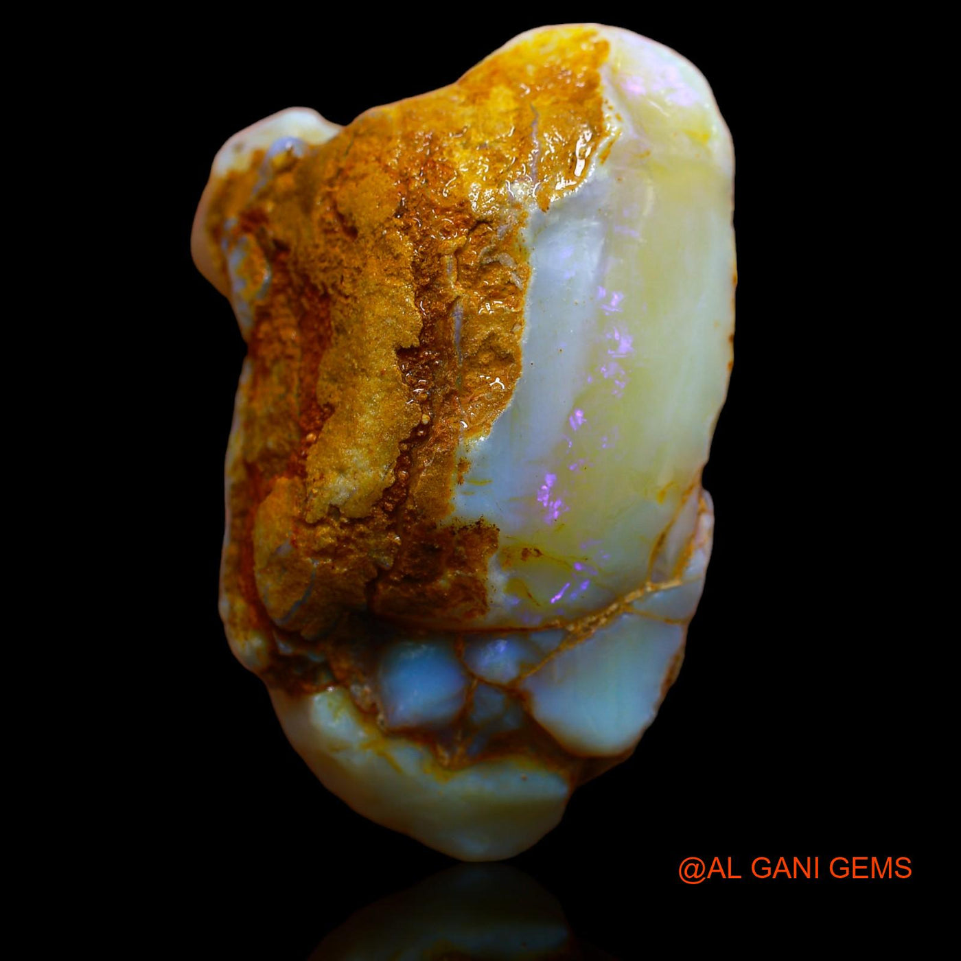 Natural Untreated Fire Opal Loose Gemstone Fancy Rough From Australia 236.55 Cts 57x41x26 mm RA-619