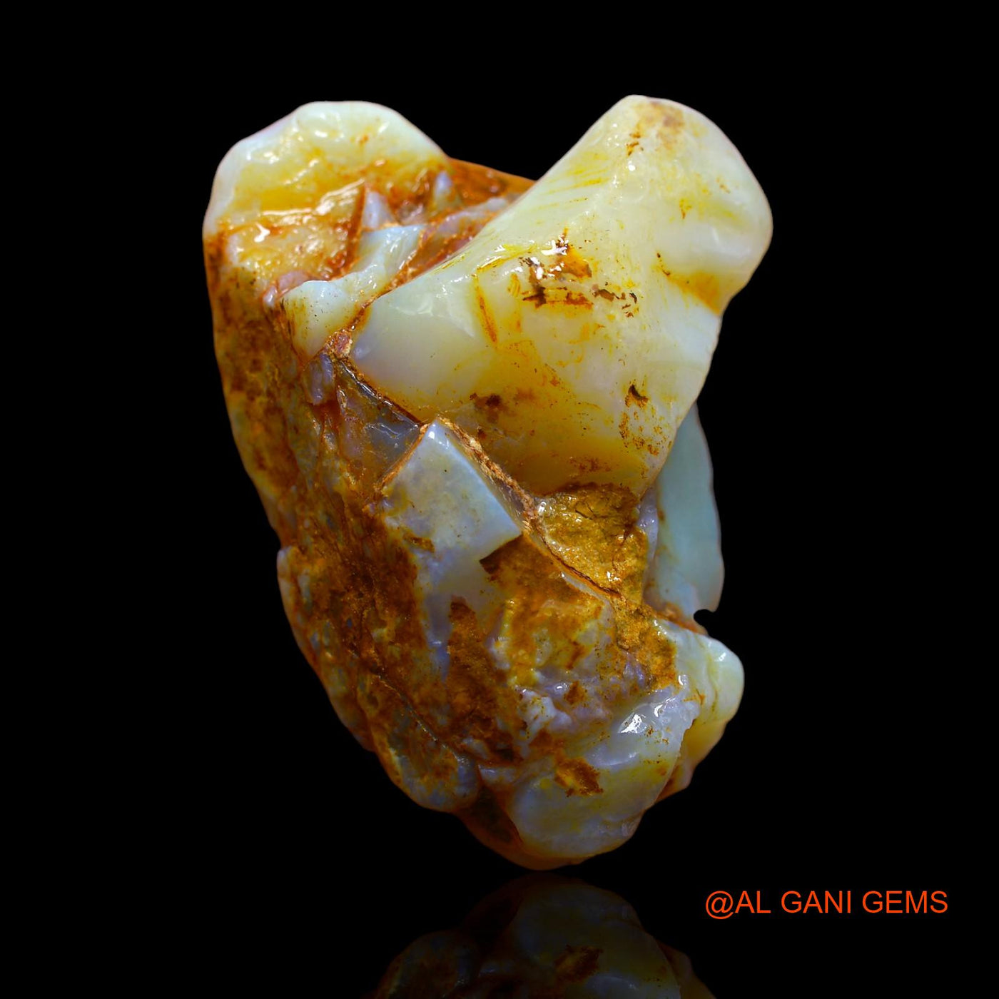 Natural Untreated Fire Opal Loose Gemstone Fancy Rough From Australia 236.55 Cts 57x41x26 mm RA-619