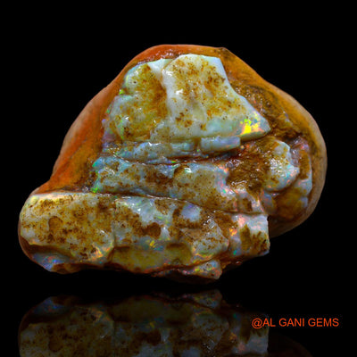 Natural Fire Opal Gemstone 314.00 Cts Loose Fancy Rough From Australia 62x46x25 mm RA-621