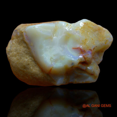 191.70 Cts Natural Australian Fire Opal Fancy Rough Loose Gemstone For Jewelry 51x30x25 mm RA-640