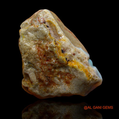Natural Untreated Fire Opal Loose Gemstone Fancy Rough From Australia 98.15 Cts 41x32x14 mm RA-651