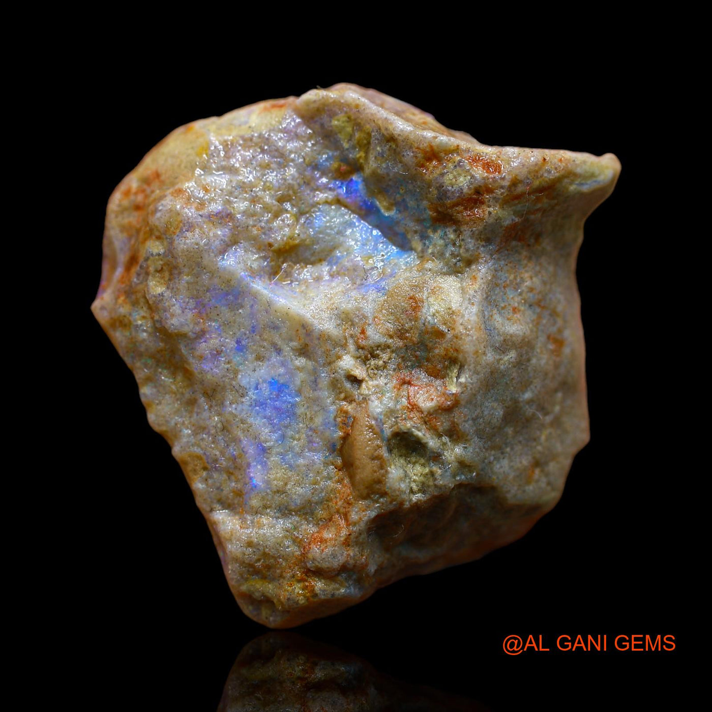 Natural Untreated Fire Opal Loose Gemstone Fancy Rough From Australia 85.25 Cts 36x33x12 mm RA-654