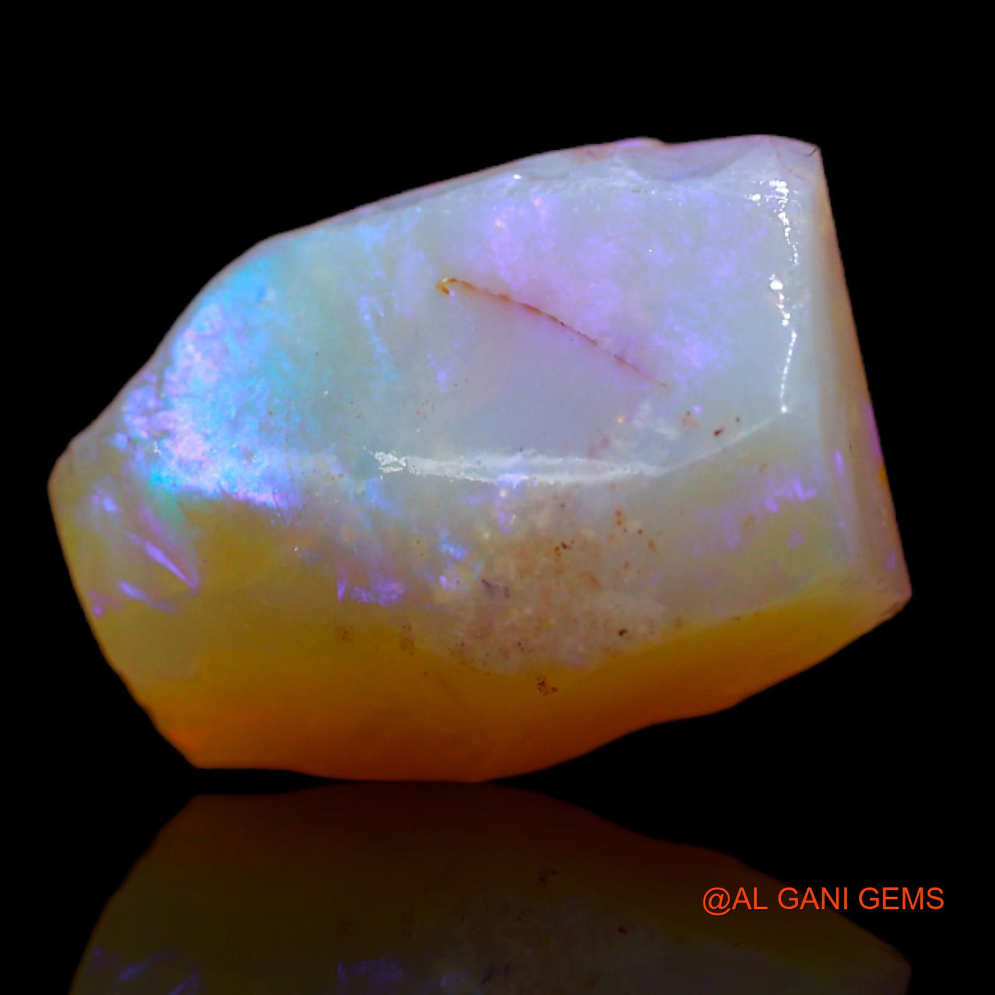 Natural Untreated Fire Opal Loose Gemstone Fancy Rough From Australia 8.40 Cts 16x10x6 mm RA-65